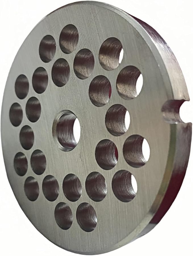 For Hobart, LEM, Cabelas, Weston and FGA Food Chopper, MTN Meat Grinders of #12 Stainless Steel Meat Grinder Plate Discs Blades，Cutting Disks Heavy Duty. (8/25 Hole Plate)