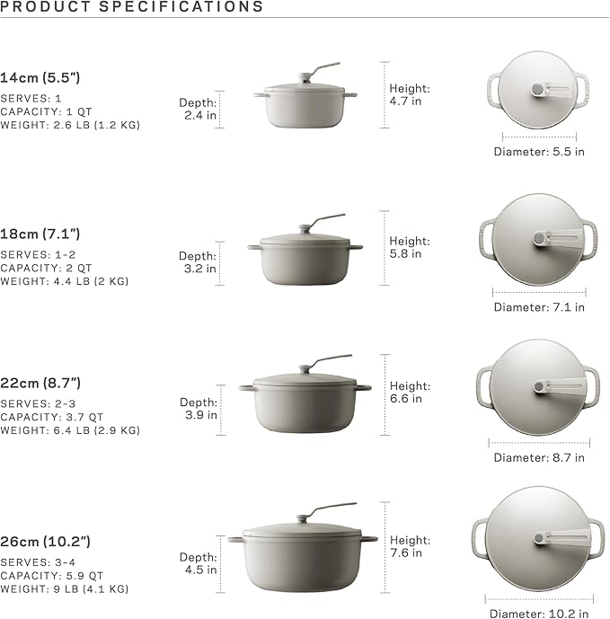 Vermicular Oven Pot 2.0 | Lightweight Enameled Cast Iron Pot | 18cm (2 Qt) | Non-Toxic | Induction-compatible | Dutch Oven | Made in Japan | Matte Chamomile Yellow