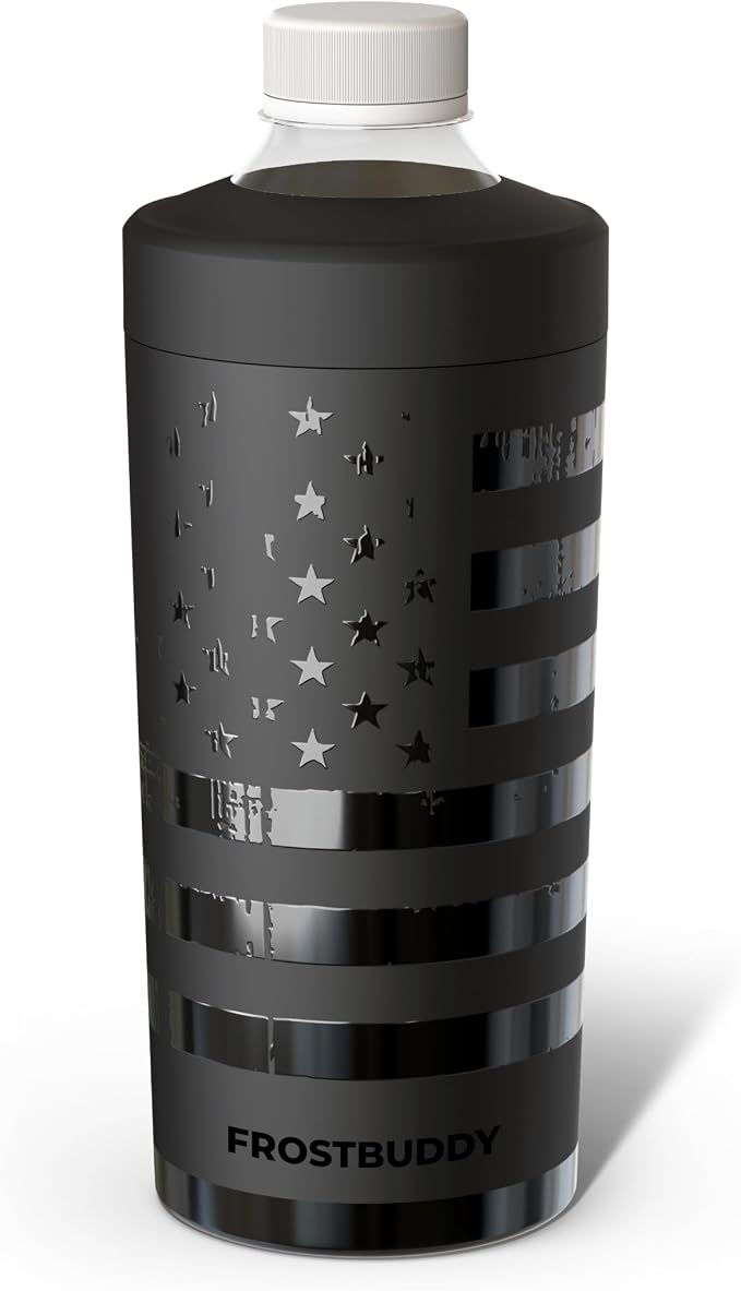 Frost Buddy XL Can Cooler - Fits 12/16/20/24 oz Cans & Bottles (Night Ops) | Keeps drinks chilled 12+ hrs | No sweat, no condensation | Fits slim & standard cans | Durable, portable design