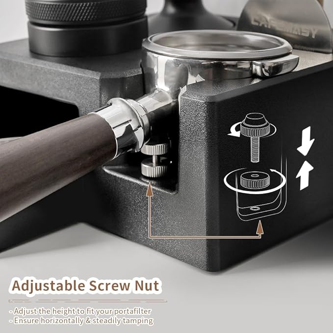 CAFEMASY Espresso Tamping Station Organizer - Espresso Machine Accessories Coffee Tamper Station Holder for 54mm 53mm 51mm Epsresso Portafilter Coffee Tools Organzier for Baristas