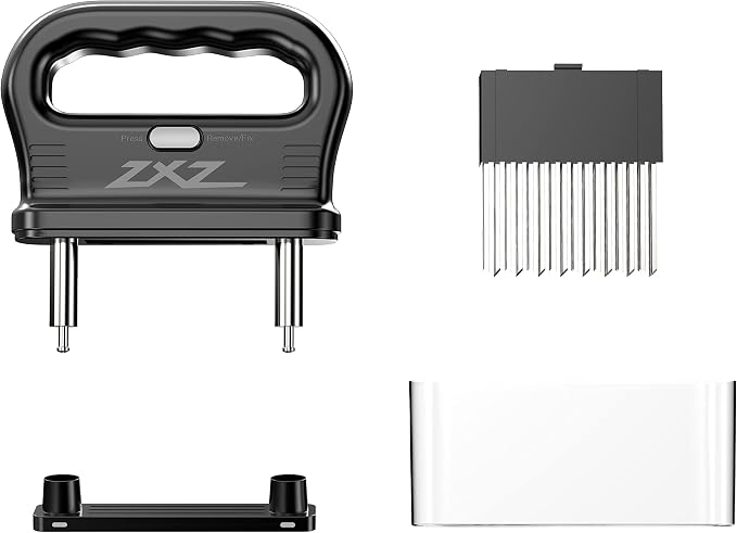 ZXZ Premium Meat Tenderizer Mallet – 48 Stainless Steel Blades, Ideal for Marinated Meats, Beef, Steak, Chicken, Poultry & More – Kitchen Must-Have Tools for Chefs & Cooking Enthusiasts