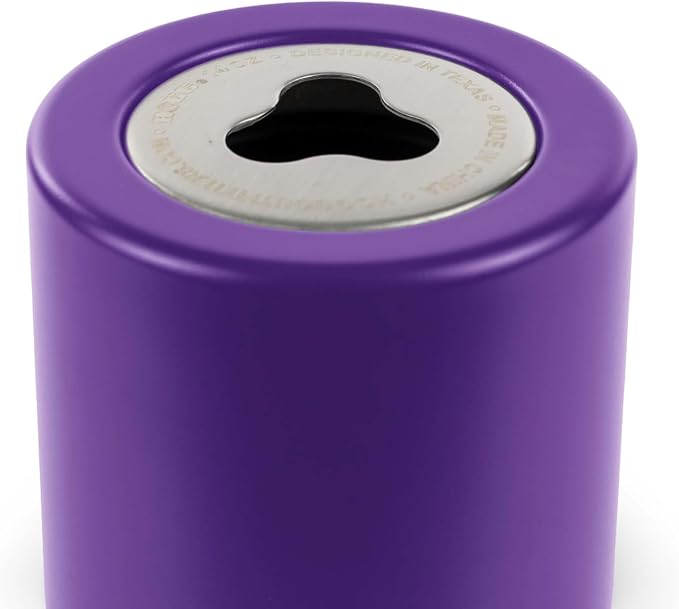 4 in 1 Universal Can Cooler - Purple, Can Holder Insulated, Beer Bottle Cooler, Universal Holder for All Drink Sizes, Stainless Steel Insulated Tumbler, Tailgating Accessories