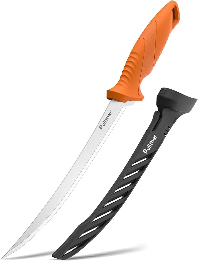 9 In Fillet Knife for fish,Stainless Steel Fishing Knife | Fishing Gear with Protective Sheath