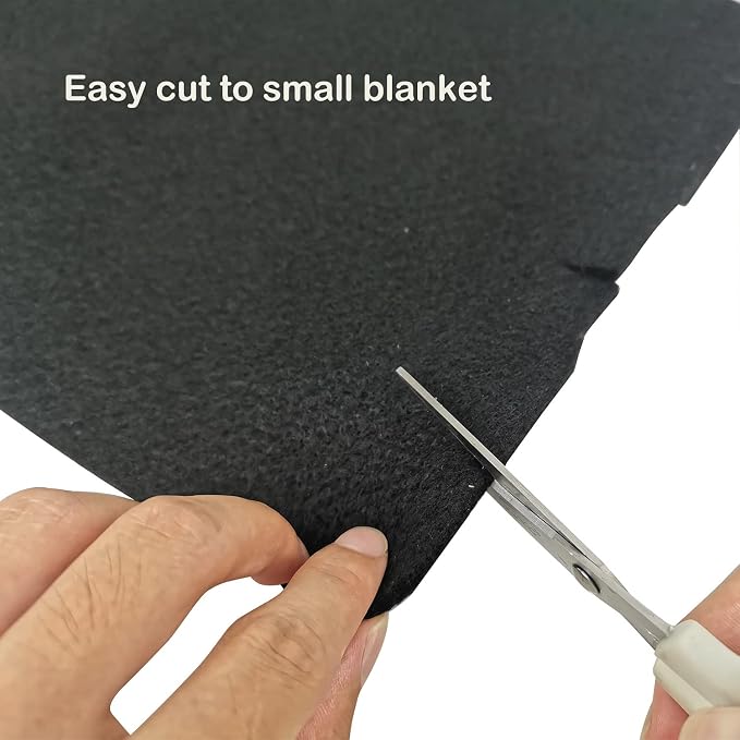 Buraku Welding Blanket Fireproof | Heat Resistant Up to 1800°F | Flame Retardant Fabric Material Carbon Felt for Welders | Plumbers Cuttable (36"X36",1PACK)