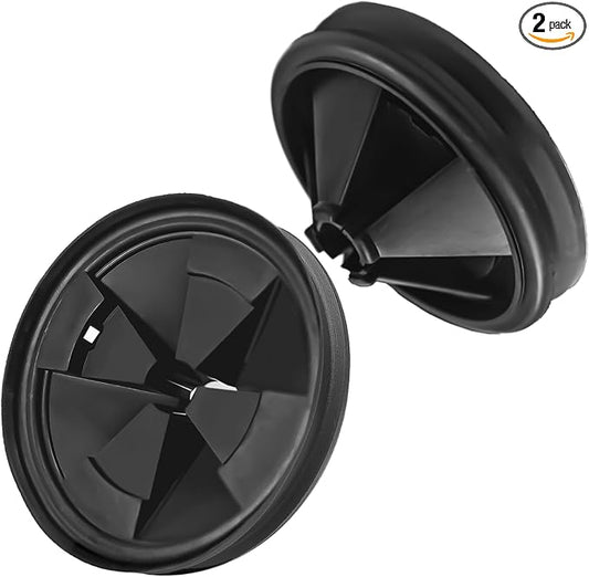 2pcs 3 3/8" Garbage Disposal Sink Baffle QCB-AM Splash Guards for Insinkerator, Garbage Disposal Quiet Cover Splash Guard Replacement for InSinkErator Evolution Series (Black)