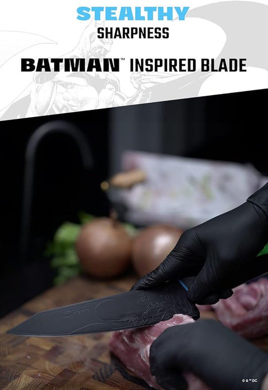 Dalstrong Chef Knife - 8 inch - BATMAN™ Shadow Black Edition - High Carbon 7Cr17MoV Steel - Black Titanium Kitchen Knife - Collection Item - G10 Handle - Chef's Knife Cooking - Sheath
