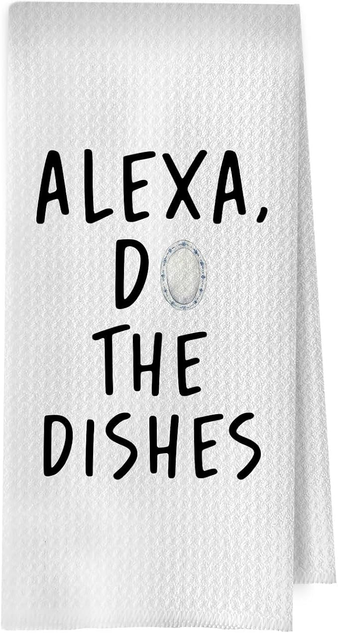 Funny Kitchen Towels 16x24 Inch, Funny Dish Towels Drying Cloth for Kitchen, Do The Dishes Decorative Hand Towel