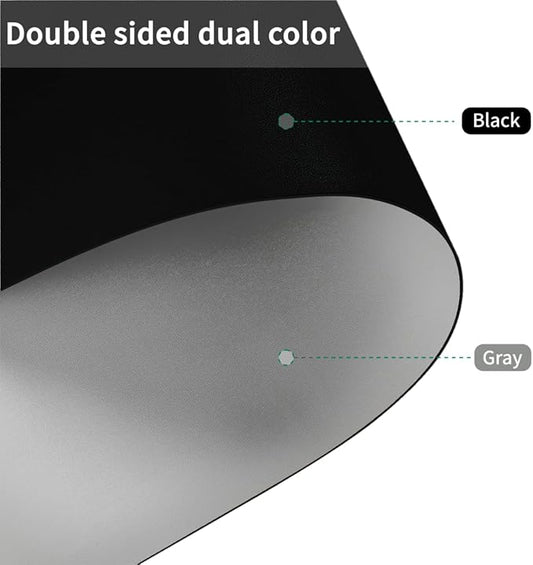 Dresser Protector - Can Be Used On Both Sides Waterproof and Easy to Clean Good Flatness Used for Dresser Table(Black+Gray 10x36)