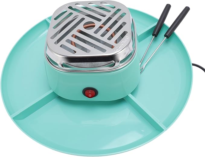 Mingzhe Indoor Electric Smores Maker 4 Trays Adjustable Temperature Tabletop Chocolate Roaster Party Gathering (US Plug 120V)