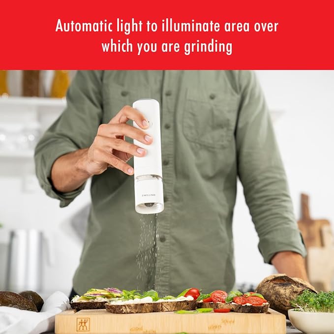 ZWILLING Enfinigy Electric Salt/Pepper Mill - White