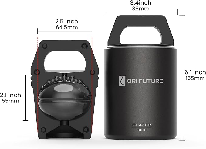 GLAZER mini, Clear Football Ice Mold, Rugby Ice Cube Maker for Whiskey