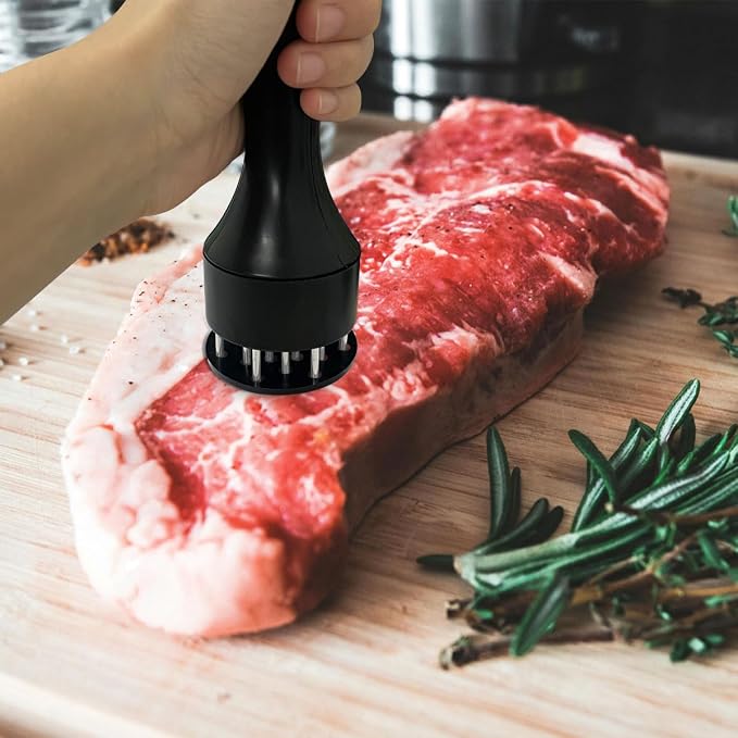 Stainless Steel Meat Tenderizer Tool，with 21 Needles Tenderizing Steak Meat Tool for Cooking BBQ, Marinade, Steak, Chicken,and Poultry