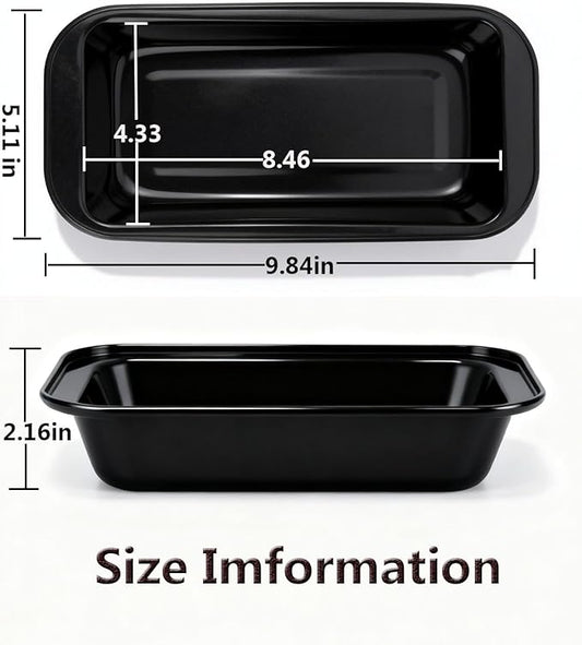 Yoehka 6 Pack Bread Pan Set, Non-Stick 8×4 Loaf Pans for Baking Homemade Bread, Sourdough, Brownies, Cake, Carbon Steel, Rectangle Baking Pans (Black)