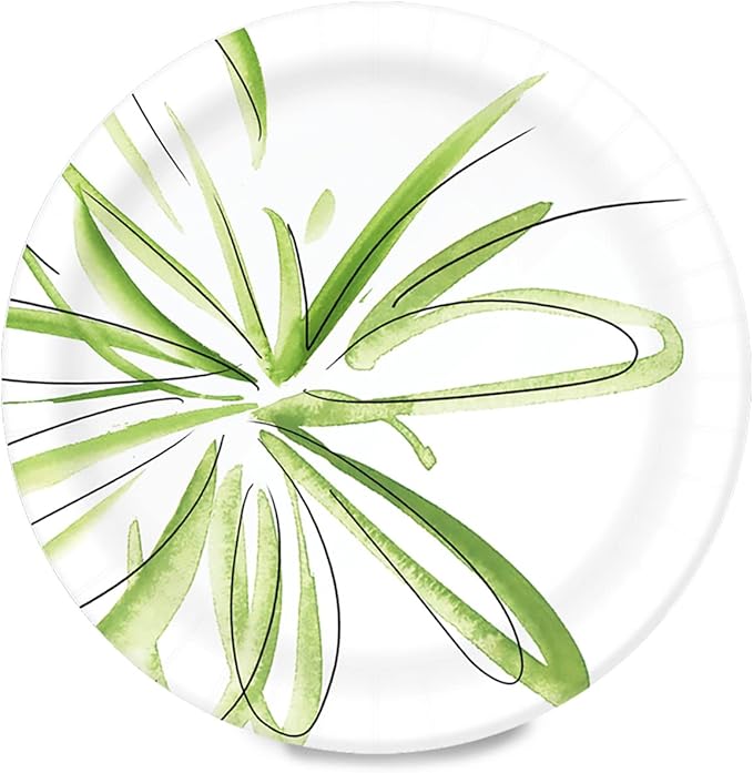 Amazon Basics Everyday Paper Plates, 8.62 Inch, Disposable, 100 Count