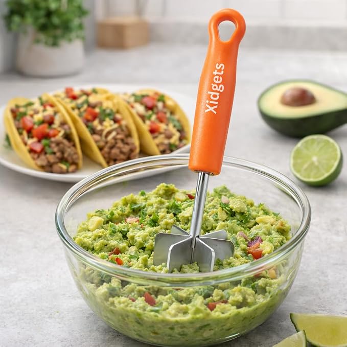 Mini Stainless Steel Meat Chopper & Masher, Dishwasher Safe