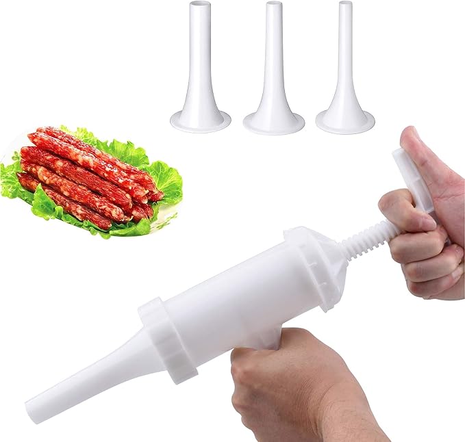 Food Grade Quality Manual Sausage Maker Meat Stuffer Filler Hand Operated Salami Maker, Commercial And Household Use