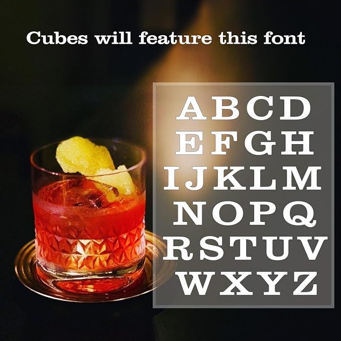 Letter A Monogram Ice Cube Mold Custom Ice Cube Mold 2 Inch Big Initials Silicone Ice Cube Tray Gifts for DAD Gifts for Him