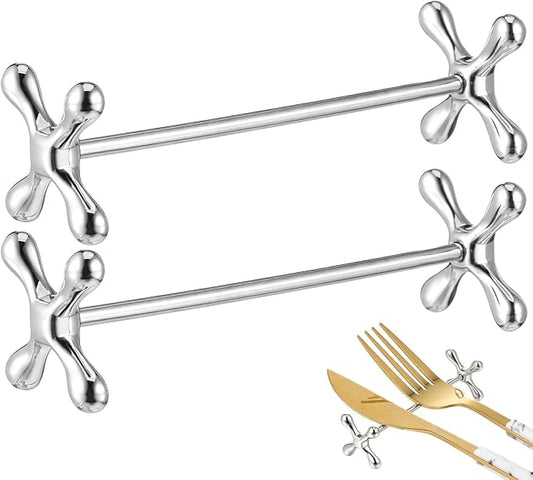 Cabilock 2pcs Creative Cutlery Rest, Knife, Fork, Spoon, Chopstick Rest, Chopstick Holder Flatware Organizer for Table Home Kitchen Hotel Restaurant and Dining