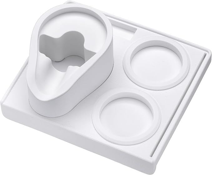 Normcore 58mm Tamping Station, Espresso Compact Tamping Station, Espresso Tamping Mat With Portafilter Stand, Coffee Tamper Mat, Food Grade Non-Slip Silicone, White