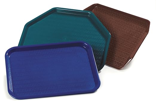 Carlisle FoodService Products CT121661 Café Standard Cafeteria / Fast Food Tray, 12" x 16", Burgundy