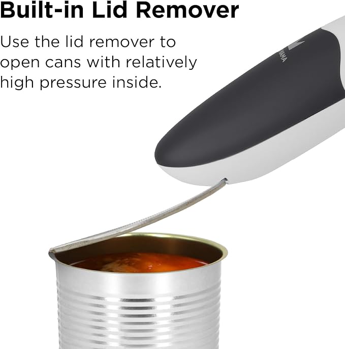 Kitchen Mama Auto 2.0 Electric Can Opener, Onyx Mist | Refined Blade, Automatic Hands Free, Smooth Edge, Food-Safe, Battery Operated
