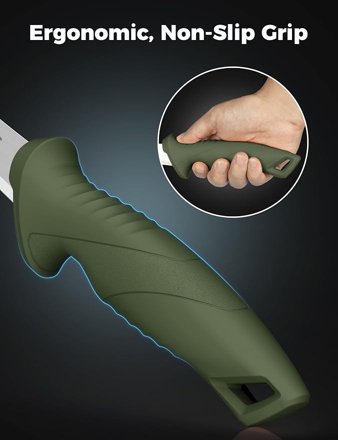 7 In Fillet Knife for fish,Stainless Steel Fishing Knife | Fishing Gear with Protective Sheath