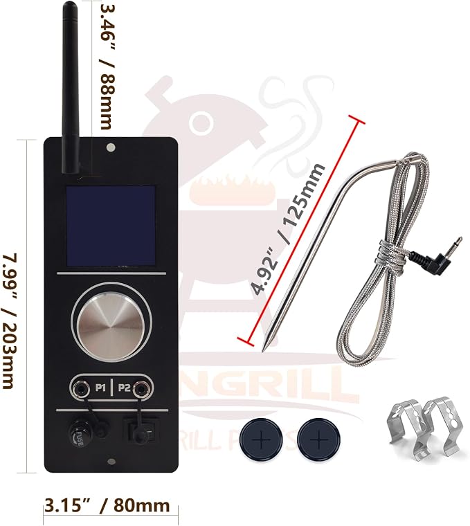 Smart WiFi PID Controller Kit for Camp Chef Gen 2 Retro Fit Grills | Upgrade Kit with WiFi controller & 2 meat probes, Fits Pursuit 20, SG/SGX/DLX/XT/Woodwind Classic series, replaces PG24-82
