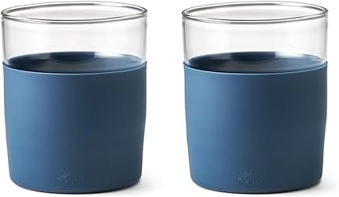 Rabbit Freezable Whiskey Glasses, Set of 2 Chilling Whiskey Glasses with Silicone Sleeve, 8oz No-Dilution Glasses for Whiskey, White Wine and Cocktails, Keep Drinks Cold for Hours, No Ice Needed | Ideal for whiskey, white wine & mixed drinks, chills wi...
