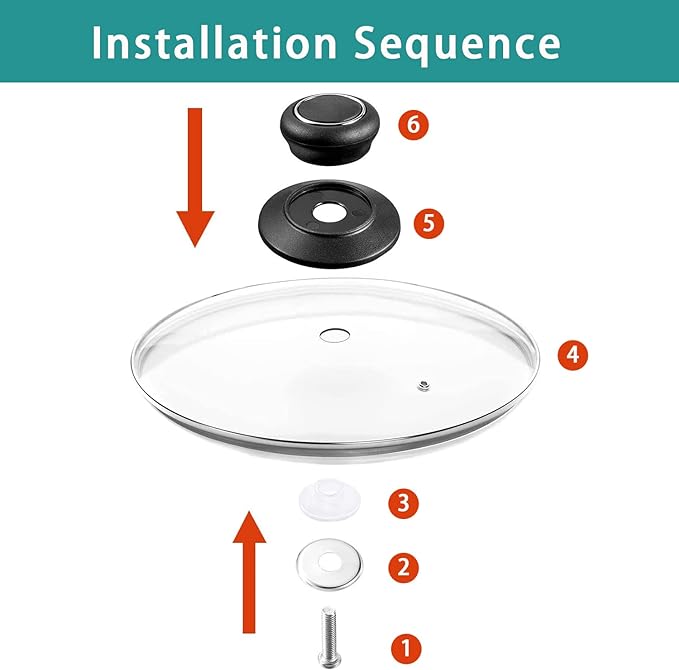 10 Inch Pan Lid - Tempered Glass Lids for Frying Pan, Skillets & Pots | Clear Universal Cookware & Bakeware Lids with Heat Resistant Handle
