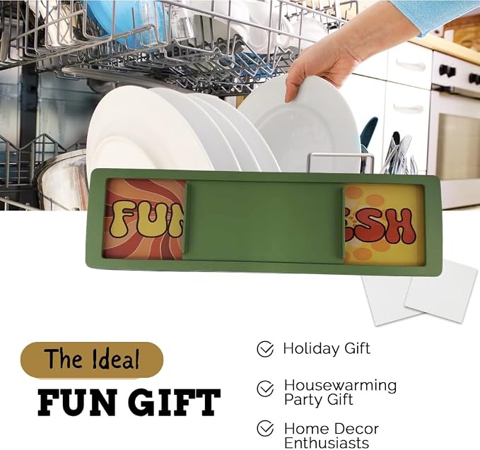 Funny Kitchen Gadgets Clean and Dirty Sign for Dishwasher, Retro Kitchen Accessories, Funny Clean Dirty Magnet for Dishwasher Clean Dirty Sign, Mid Century Modern Kitchen, Gadgets for Kitchen (Funky)