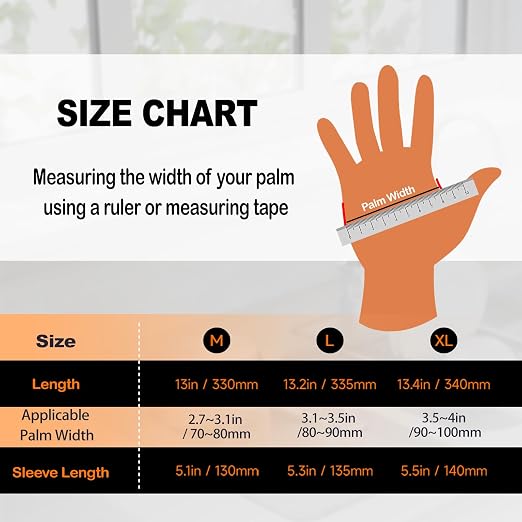 Heavy-Duty Thick Black Rubber Cleaning Gloves, 2 Pairs, XL | Reusable & waterproof black/orange dual layers. Non-slip design for dishwashing, kitchen cleaning, and auto care.