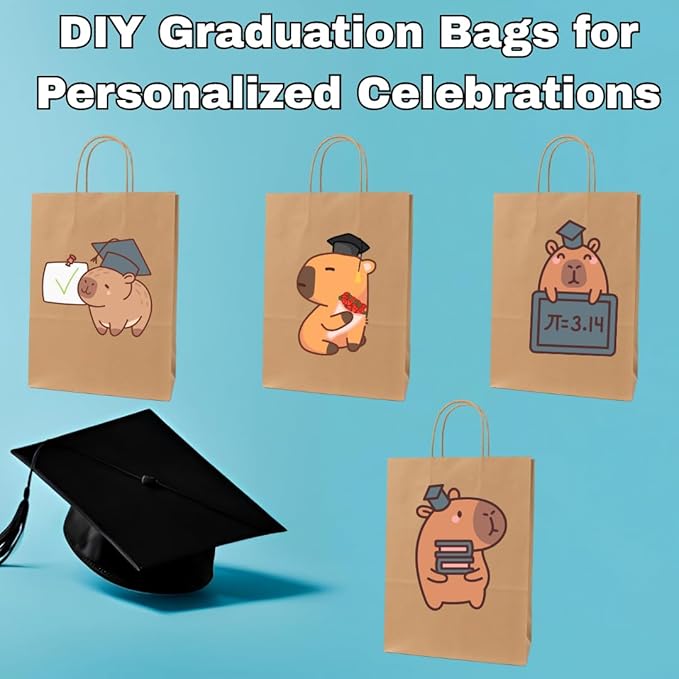 ASSUREPAK DIY Earth Friendly Paper Bags - 60LB - 10"x6.75"x12" - 100 Bags - 90 GSM - Kraft/Natural - Gift Bags for Decorating & Graduation Parties