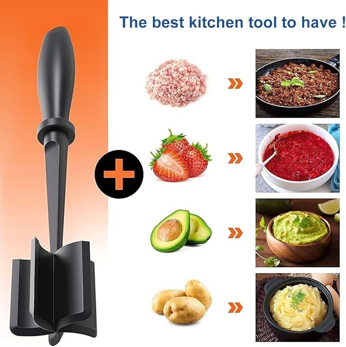 2 Pack Meat Chopper with 5 Curved Nylon Blades