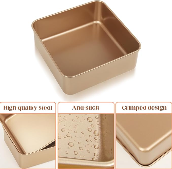 Baking Sheet Pans,2 Pack Nonstick Baking Sheet Pans,Cookie Sheet, Brownie Pan, Bread Pan for Toaster Oven, Small Baking Tray,Bakeware for Cakes, Cookies & Breads (7 Inches)