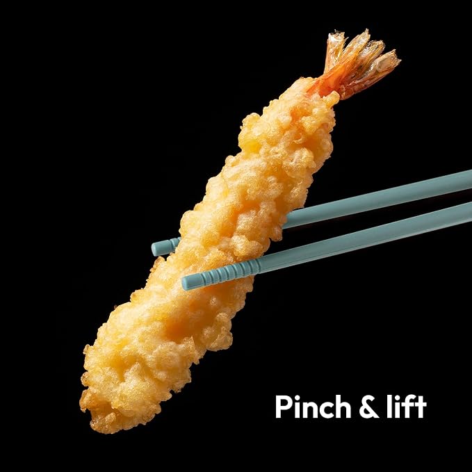 Carrotez Silicone Cooking Chopsticks, Long (12 inch) Reusable Chopsticks for Cooking, Heat Resistant, Non-Scratch, Gentle on Cookware, 1 pair - Aquamarine