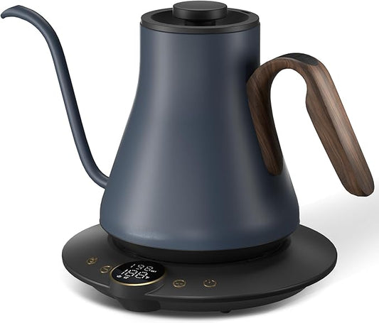 Cocinare FLOW B9 Gooseneck Electric Kettle, Precise Temperature Control for Pour-Over Coffee & Tea Brewing, Stainless Steel Interior, Rapid Heating for Boiling Water 1500W/0.9L (Picasso Blue)