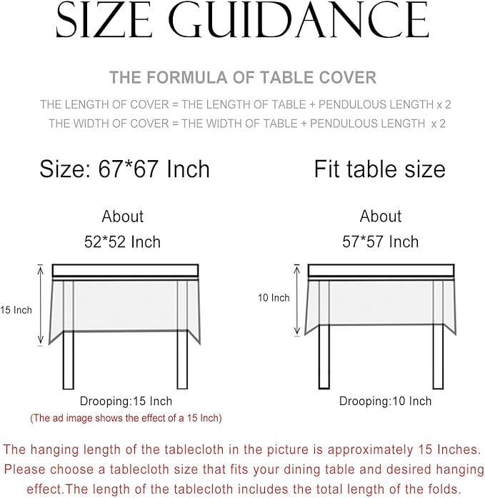 patdrea Designer French Linen Square Table Cloth,Vintage Red Floral Breathable Dacorative Tablecloth,Small Fall Table Cover for Kitchen Dining,Christmas,Holiday,Thanksgiving,67"x67"-Newmari