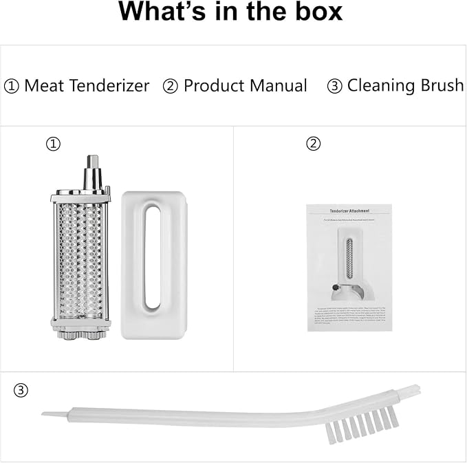 [UPGRADE] Meat Tenderizer Attachment for All KitchenAid Household Stand Mixers | Mixers Accesssories Meat Tenderizers No More Jams and Break