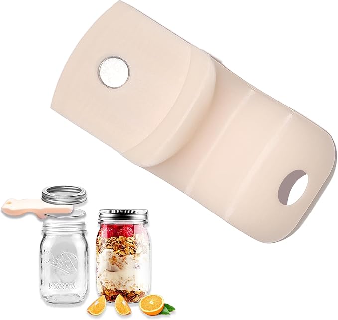 Mason Jar Opener and Canning Tool, Compatible with Mason Jar Lids, Releases Vacuum Seal on Wide Mouth and Regular Mouth, Magnetic Lid Lifter for Canning, Pickling