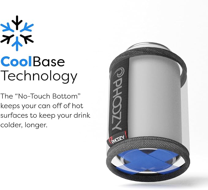 PHOOZY Insulated Can Cooler for Slim 12 oz Cans - Patented Drink Sleeve with NASA-Inspired Technology - Keeps Beer, Soda & Sparkling Water Cold Longer - Lightweight Outdoor Can Holder - Black Camo