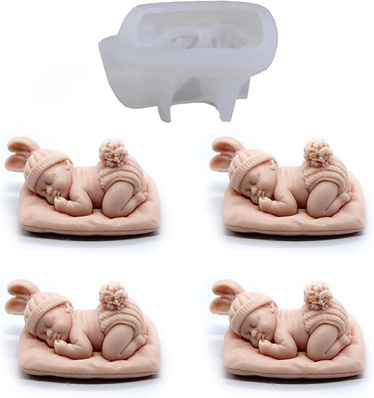 Sleep Baby Silicone Resin & Soap Mold - Portrait & Candle Molds, Craft Supplies