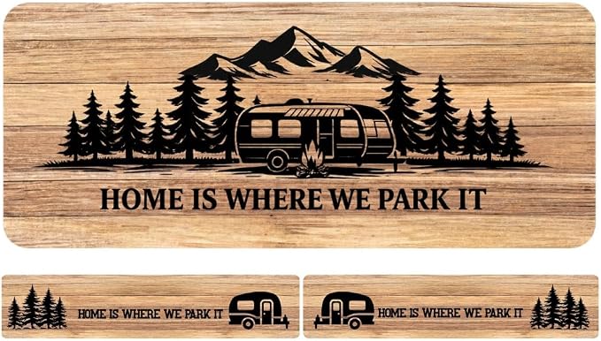 6ft Polyester Picnic Table Cover with Bench Cover Tablecloth Wooden Camping | Polyester Picnic Table Cover Windproof & Waterproof, Perfect for Camping Gifts & RV Essentials, Cool Camping Gadgets with bag