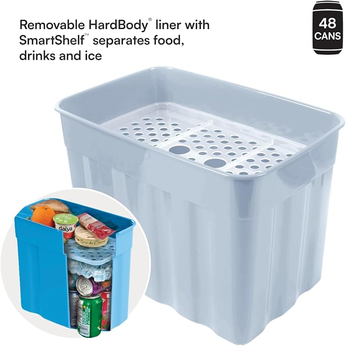 Titan by Arctic Zone Deep Freeze Cooler - Zipperless Hardbody Cooler - Deep Freeze Insulation, HardBody Liner, and SmartShelf