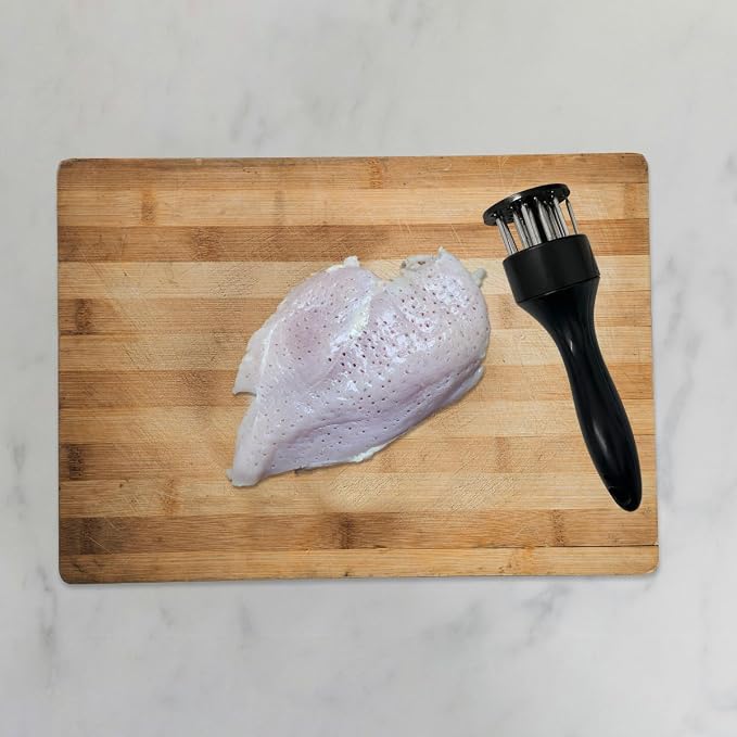 Stainless Steel Meat Tenderizer Tool，with 21 Needles Tenderizing Steak Meat Tool for Cooking BBQ, Marinade, Steak, Chicken,and Poultry