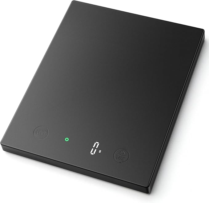Homebuds 22lb/10kg Food Scale, Precision 0.1oz/1g by Our Professional Scale Factory Since 2001, Kitchen Scales Digital Weight Grams and Ounces for Cooking and Baking, LED, 3*AAA Batteries, Black
