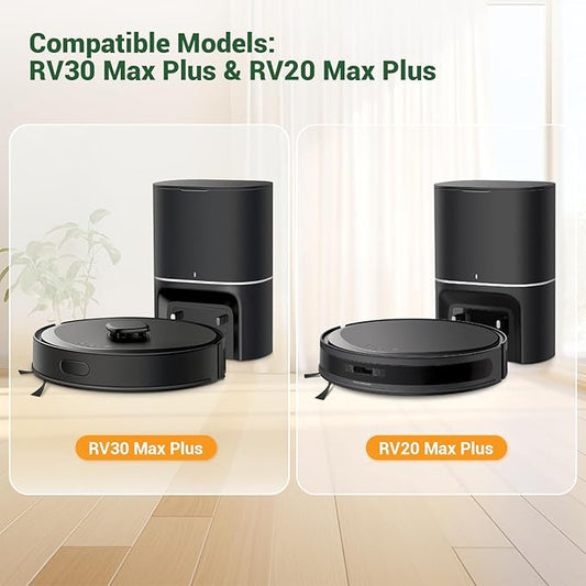 14 Pack RV20 Max Plus Dust Bags Compatible with Tapo RV30 Max Plus RV20 Max Plus Robot Vacuum Bags 3L Large Capacity Heavy Duty Bags for Home Vacuum