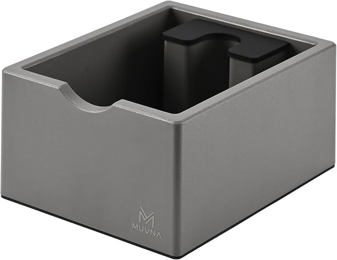 Espresso Knock Box, Durable ABS Plastic Coffee Grounds Dump Bin, Non-Slip Base with Tamping Station, Distribute and Tamp Espresso Product Tool,Espresso Barista Accessories