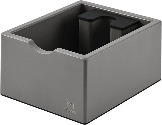 Espresso Knock Box, Durable ABS Plastic Coffee Grounds Dump Bin, Non-Slip Base with Tamping Station, Distribute and Tamp Espresso Product Tool,Espresso Barista Accessories