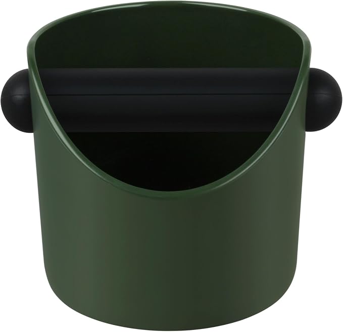 4.3 Inch Small Coffee Knock Box, Mini Espresso Knock Box | Knock Box Espresso, With Removable Knock Bar And Non-Slip Base (Green)