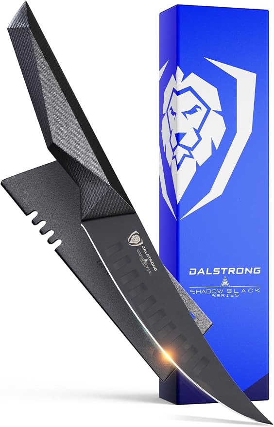 Dalstrong Fillet Knife - 6 inch - Shadow Black Series - Black Titanium Nitride Coated - High Carbon 7CR17MOV-X Vacuum Treated Steel - Meat, Boning Knife - Sheath - NSF Certified
